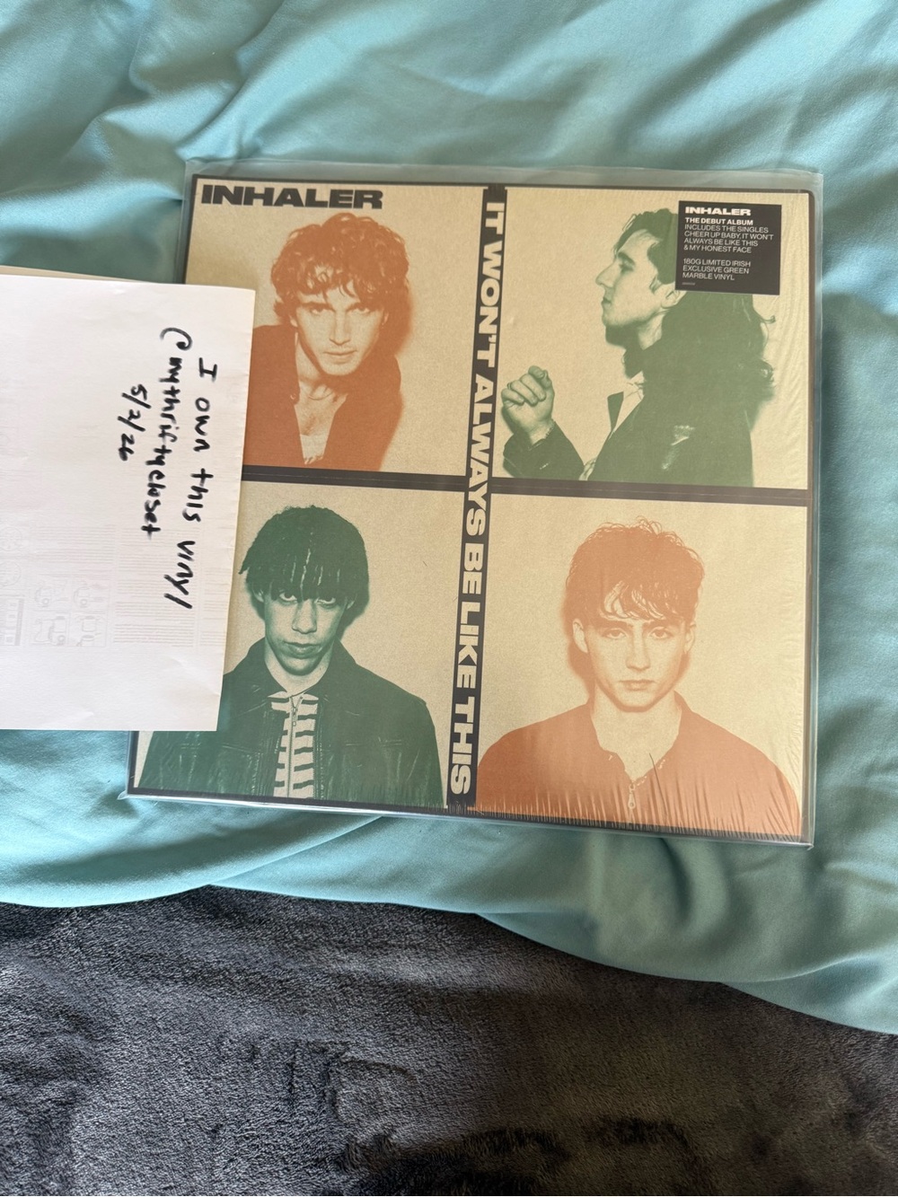 Inhaler it won’t always be like this limited Irish exclusive green marble vinyl
